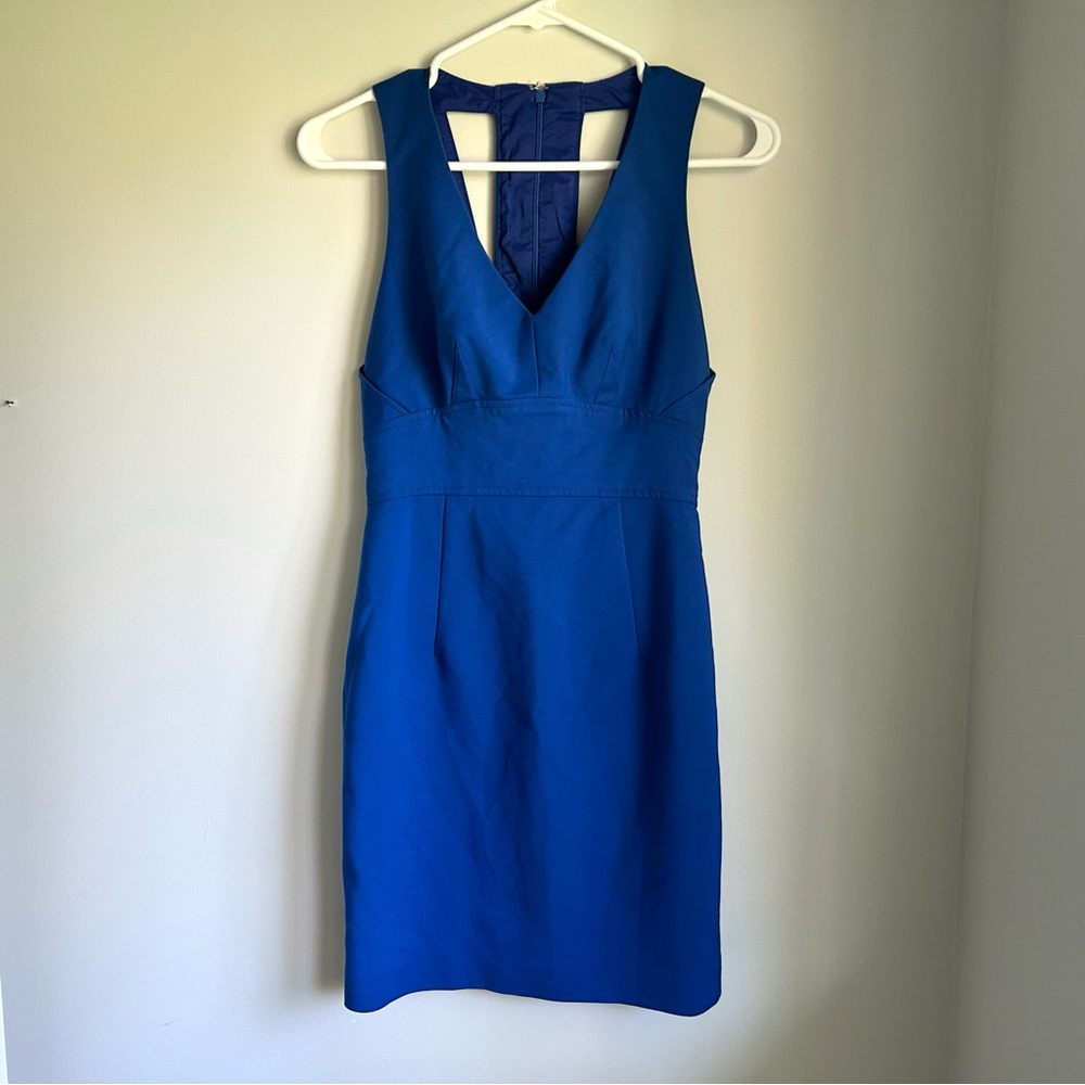 Black Halo Royal Blue Backless Dress